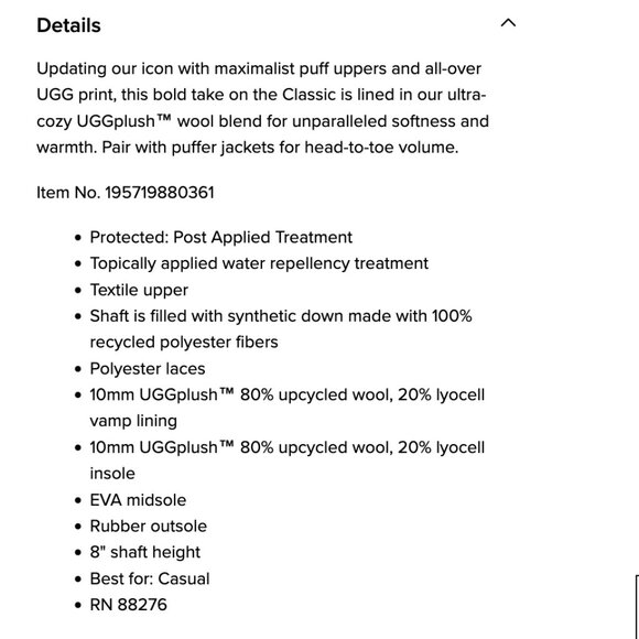 UGG Women's Black White All Over Logo Classic Maxi Wavelength Short Boots 7 NEW - Picture 2 of 4